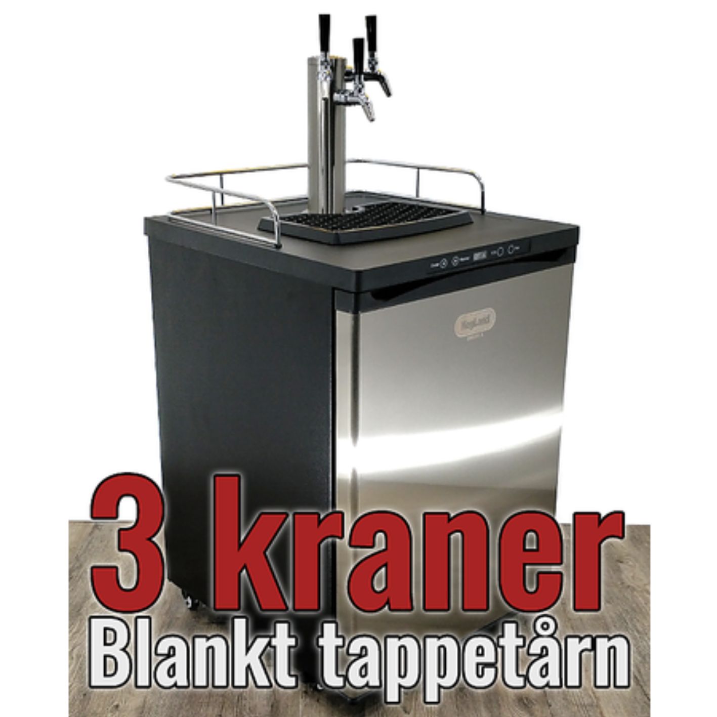 Series X Kegerator 3 kran - blankt tårn