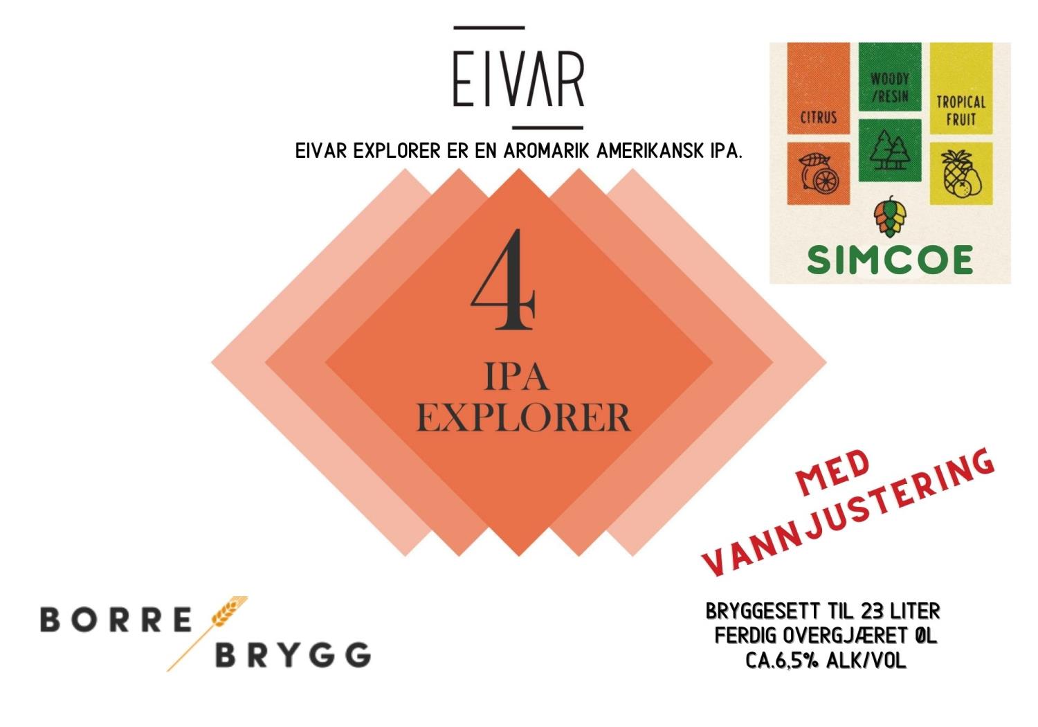 Ølsett 25l EIVAR IPA Explorer Simcoe
