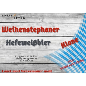 Weihenstephaner Weiss klone ølsett 20L