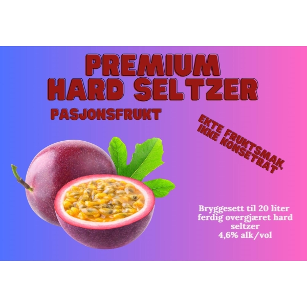 Premium Hard Seltzer Pasjonsfrukt 20L