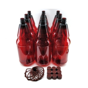 2,5 Liter PET-flasker, 9 stk med kork