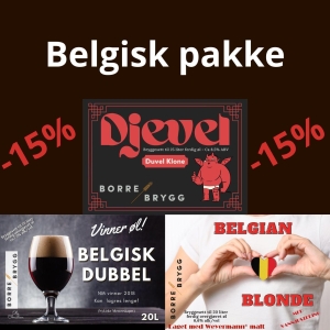 Belgisk pakke - 3 bryggesett allgrain